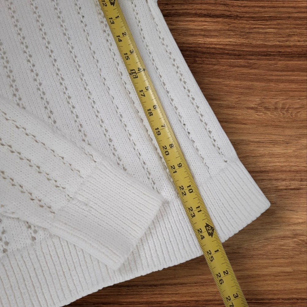 LOFT White Crew Neck Sweater - Picture 6 of 10